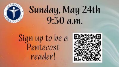 Sign up to be a Pentecost reader