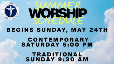 Summer Worship Schedule
