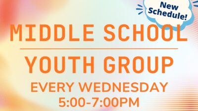Exciting New Schedule for Middle School Youth