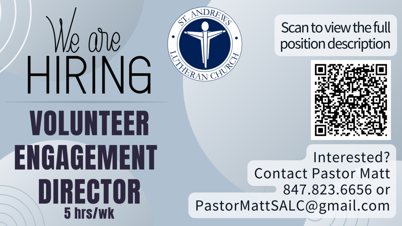 Help Wanted!  Volunteer Engagement Director