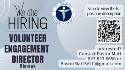 Help Wanted!  Volunteer Engagement Director