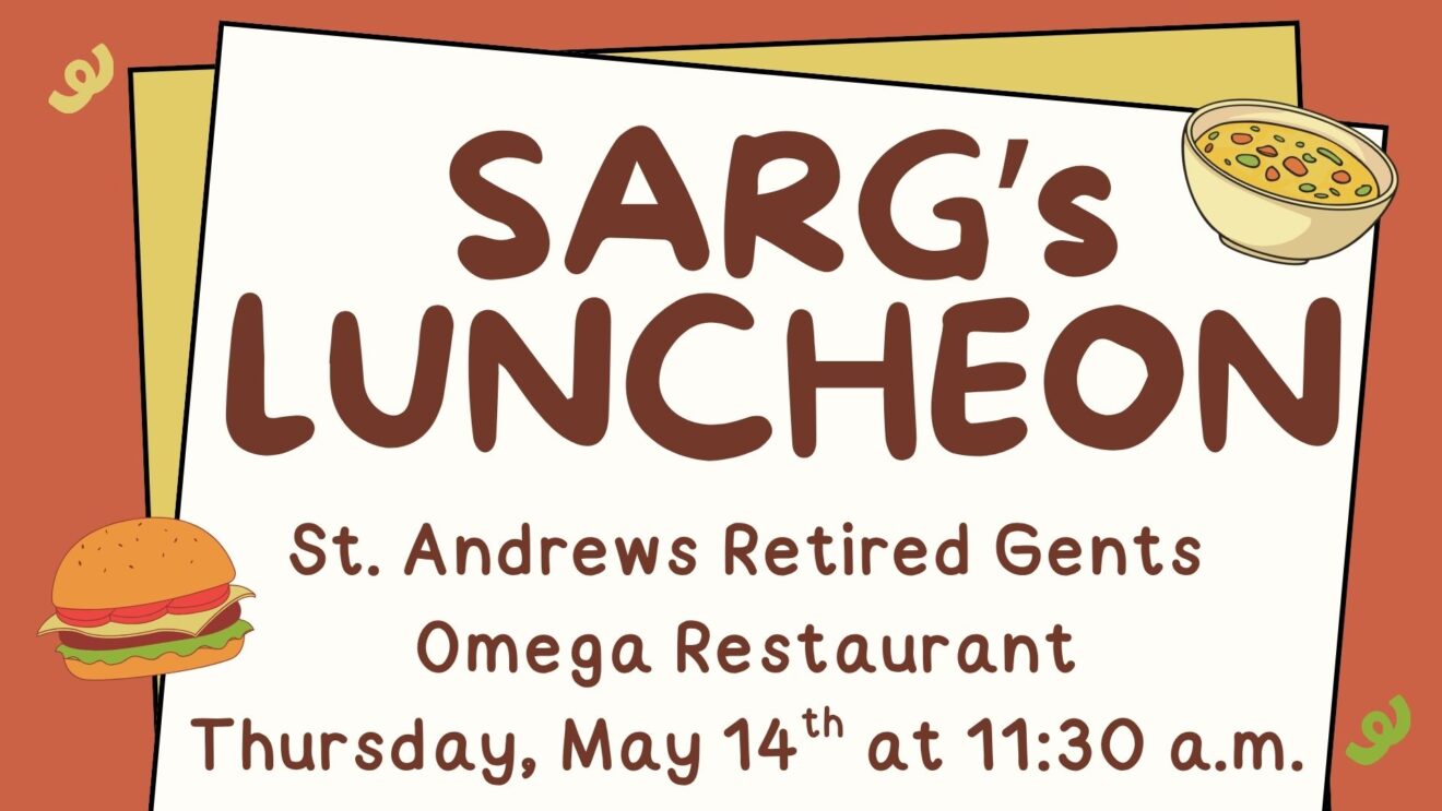 Join the SARG's Luncheon at Omega Restaurant
