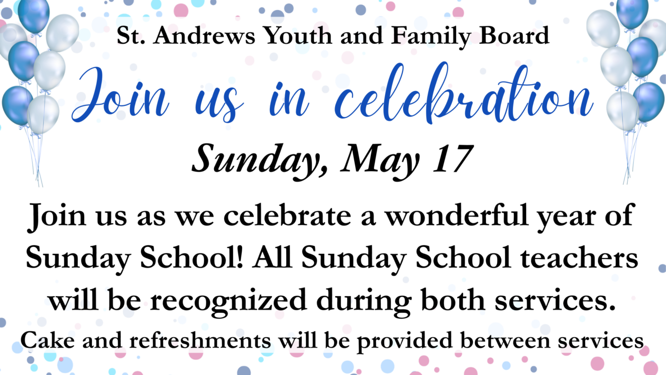 End of Sunday School Year Celebration