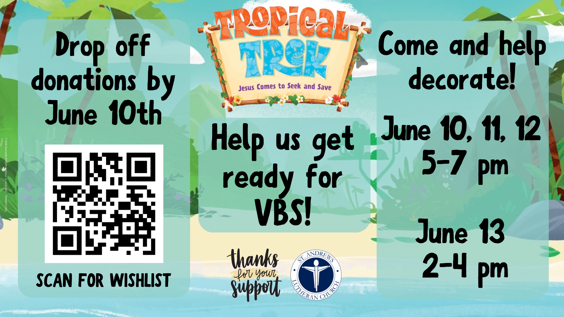 VBS DonationsDecorating