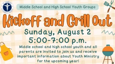 Youth Group Ministry Kickoff and Grill Out