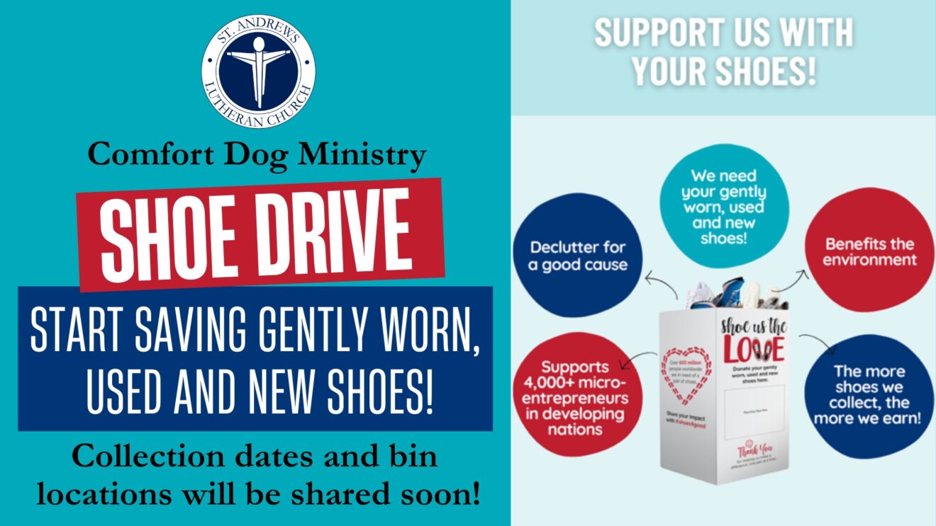 Comfort Dog Ministry Shoe Drive