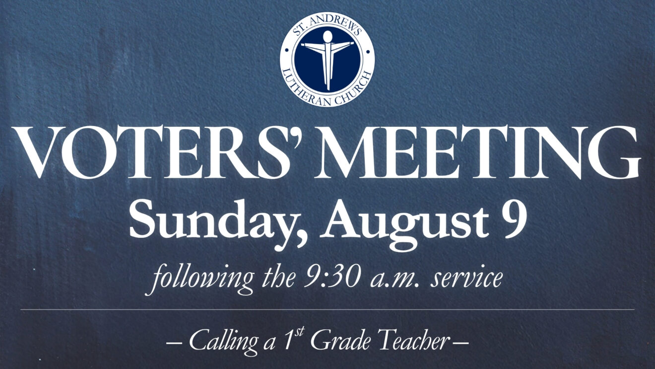 Single-Issue Voters' Meeting August 9th