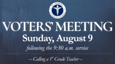 Single-Issue Voters’ Meeting August 9th