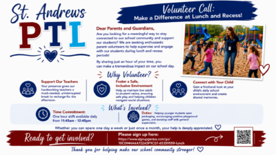 Volunteer for Lunch and Recess Duty