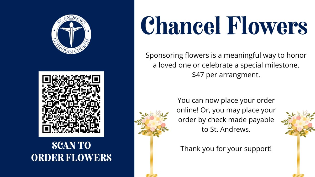 Sponsor Chancel Flowers - Online Ordering Available
