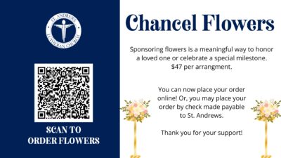 Sponsor Chancel Flowers – Online Ordering Available