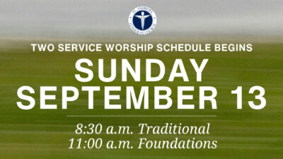 Back to Two Services – September 13
